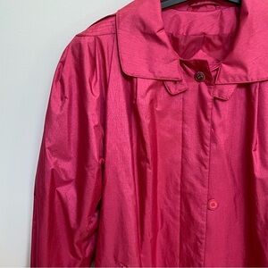 British Mist Hot Pink Belted Trench Raincoat‎